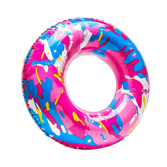 Bright colorful inflatable swim isolated on transparent background