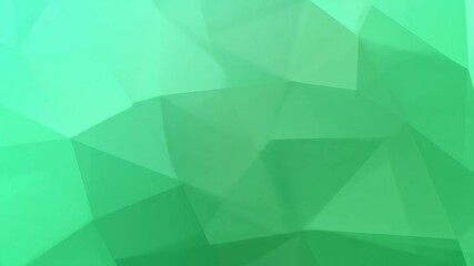 A vibrant, geometric abstract composition of translucent shapes in various shades of green - Powered by Adobe