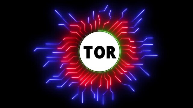 Tor dark web network animated motion graphic