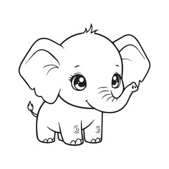baby elephant cartoon cute