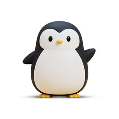 Fototapeta premium Cute 3D Cartoon Penguin Character Illustration