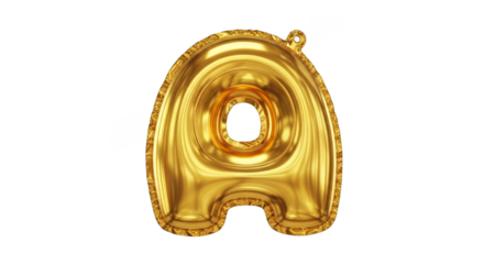 Glimmering golden letter balloon A