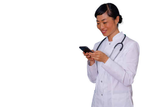 Professional businesswoman with curly hair holding laptop, working and thinking about future opportunities, transparent background - Powered by Adobe
