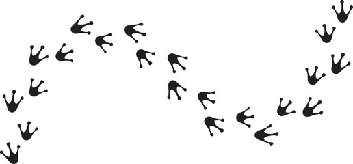 Bird footprint trail pattern with scattered black tracks creating a natural wildlife path design, ideal for nature graphics, animal-themed art, and creative background projects.