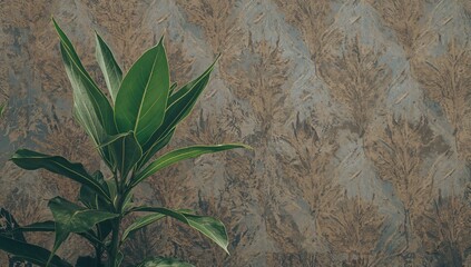 Green foliage creating a natural pattern backdrop, suitable for editorial headers