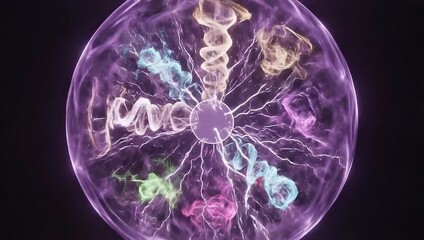 A glowing primordial sphere holds the essence of emerging life in a mysterious early-world state. - Generative AI