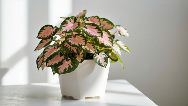 Philodendron pink princess plant, unique houseplant, rarity in cultivation