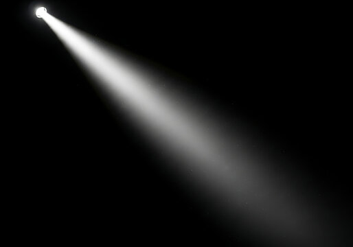Dramatic spotlight shines, illuminating the stage for a captivating performance, perfect for adding focus and emphasis to any project with pure light