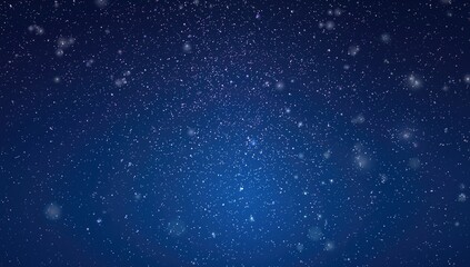 Illustration of a starry night sky with snowflakes, evoking winter wonder, seasonal change