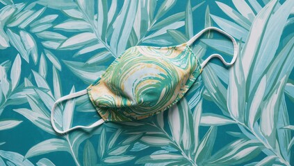 Handmade fabric mask designed for protection against viruses, safety measure