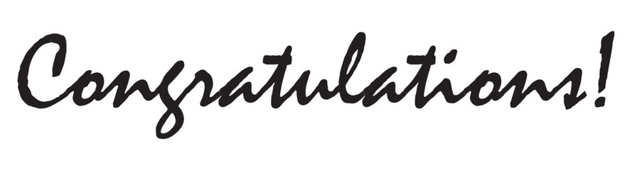 Fototapeta premium congratulations text note isolated on transparent background
