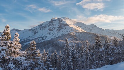 Snow-covered mountain peaks in a rugged landscape, erosion risk