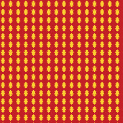 Seamless Yellow Christmas Tree Pattern on Red Background – Holiday Vector Design
