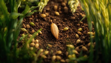 Seed of life, symbol of growth and renewal, seasonal change