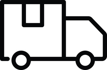 a delivery truck with a package box icon