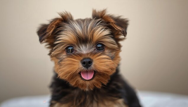Yorkie Puppy, playful demeanor and companionship, National Dog Day - Powered by Adobe