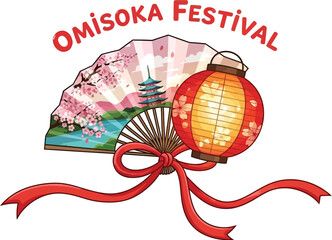 Omisoka Festival with Fan and Lantern