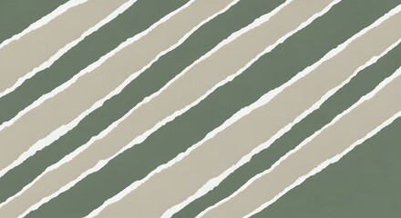 Abstract background with diagonal stripes of green and beige, featuring a torn paper effect.