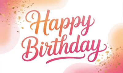 Fototapeta premium Birthday greeting card with vibrant text and soft gradients