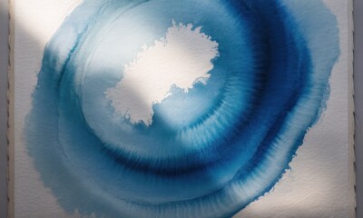 Abstract circular design in shades of blue and white