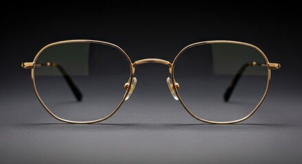 glasses on black background