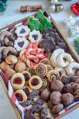Christmas cookies with festive decoration
