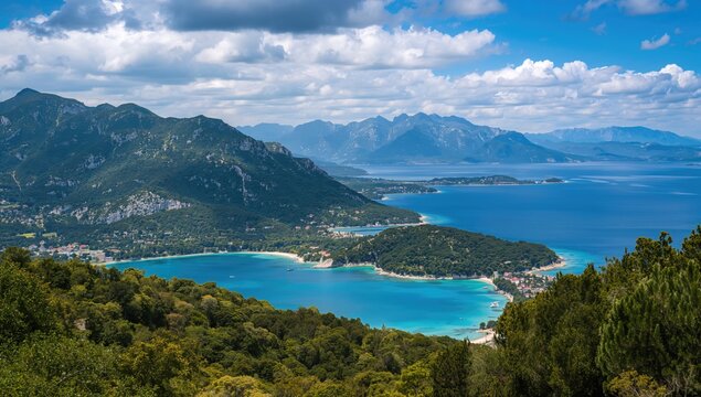 Northern Velebit and Kvarner Gulf with Rab Island in the background, showcasing the natural beauty of the landscape and the risk of erosion