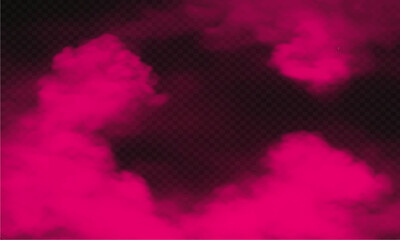 Abstract colorful background of pink and blue sky with cumulus clouds