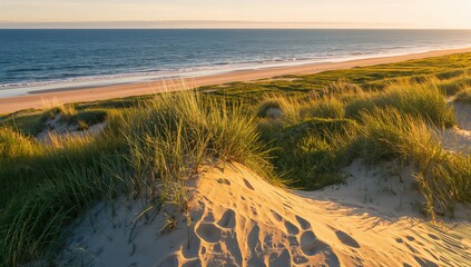 Sea Dunes on a Coastal Landscape, highlighting erosion risk