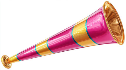 Celebration party horn clipart image colorful accessory festive environment glossy finish vibrant viewpoint