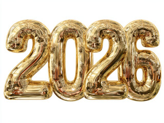 New year celebration 2026 clipart golden metallic numbers festive environment vibrant viewpoint