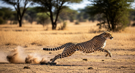 cheetah in the savannah