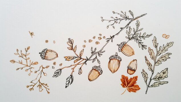 Acorns as a historical food source, highlighting their nutritional value