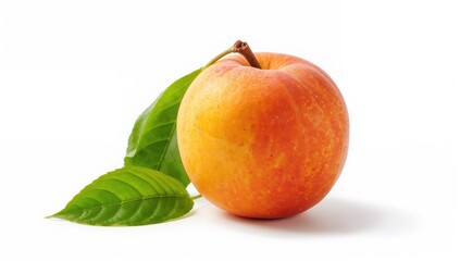 Ripe nectarine against a white backdrop, fiber-dense choice
