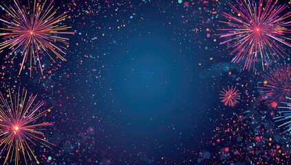 Abstract sky design featuring vibrant lines and bursts of light, suitable for party themes