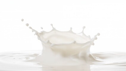 Milk splash, visual representation of liquid dynamics, fluid motion in slow motion