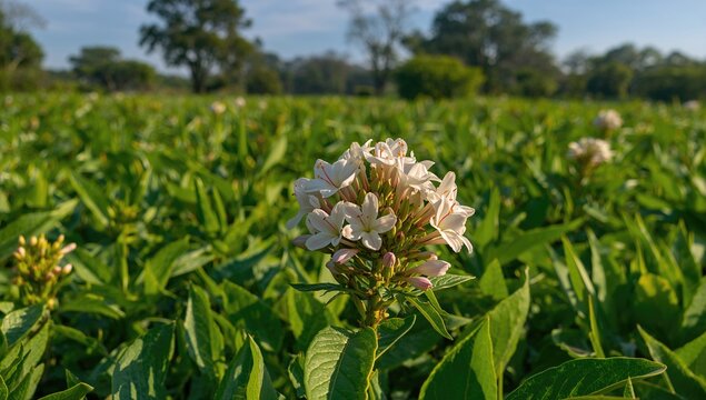 Tapak dara shrub, known for its adaptability and growth in tropical regions, preservation
