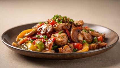 Fototapeta premium SautÃ©ed Mushrooms, fiber-dense choice