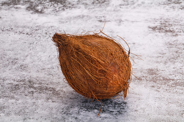 Tropical exotic brown haired coconut