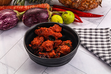 Indian cuisine spicy Chicken 65