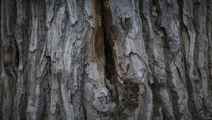 Obraz premium Ancient tree showcasing a rich wooden texture, highlighting preservation