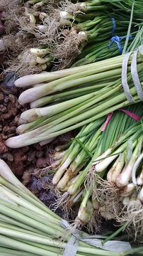 various Asian spices, lemongrass, ginger, spring onions and others