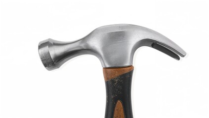 Steel hammer featuring a rubber grip, ideal for construction tasks