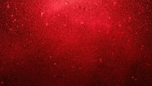 Red glittery backdrop, vibrant abstract surface for festive designs