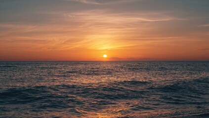 Fototapeta premium Sea at Sunset for Tranquil Background, seasonal change
