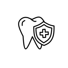 Tooth with Shield Icon