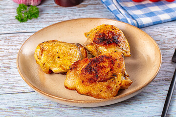 Roasted chicken thighs with spices