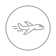 Fototapeta premium Minimalist Airplane Icon – Travel and Aviation Symbol