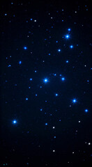 Starry night sky overlay with shimmering blue stars on dark background