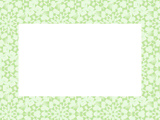 緑の幾何学模様の四角フレーム13